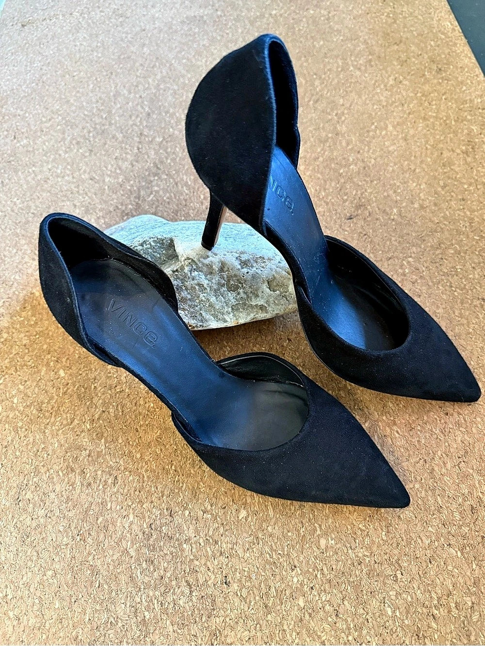 Vince Celeste Suede d'Orsay Pump Black US 9
